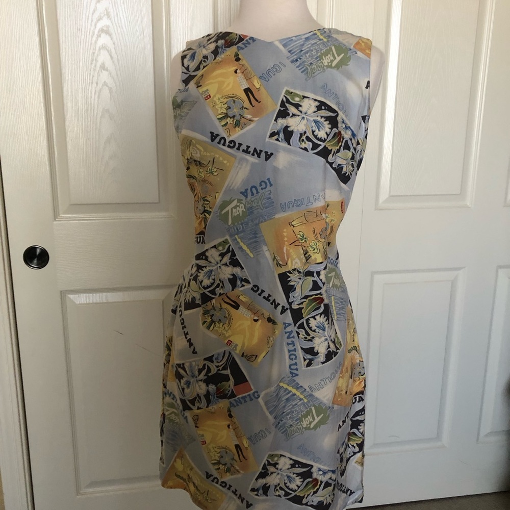 Womens La Cabana Antigua Tropical Sleeveless Dress Large.